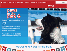 Tablet Screenshot of pawsinthepark.net